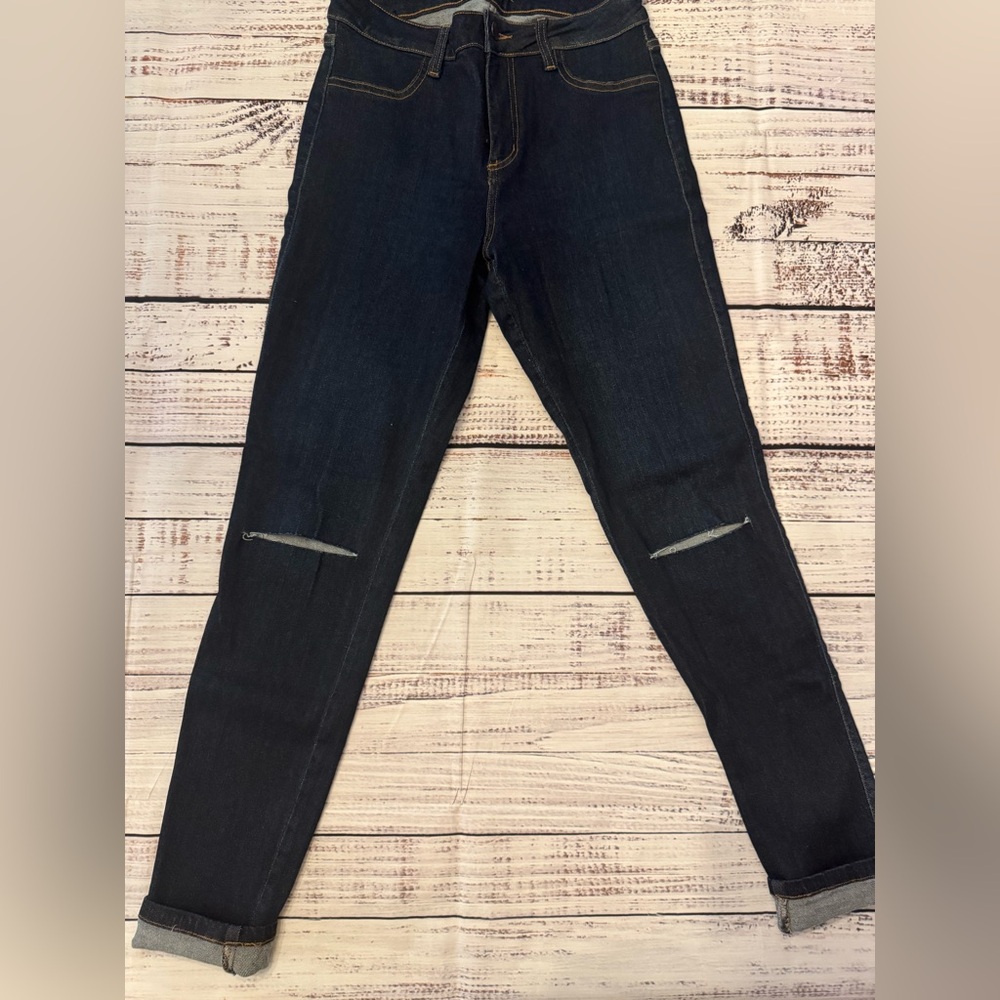 Fashion Nova Dark Blue Skinny Jeans